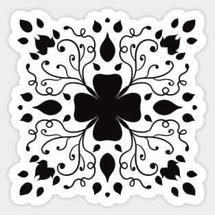 Black Clover Pattern Sticker